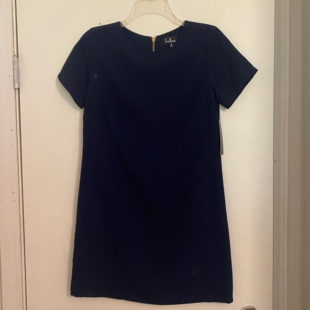 Navy blue swing dress